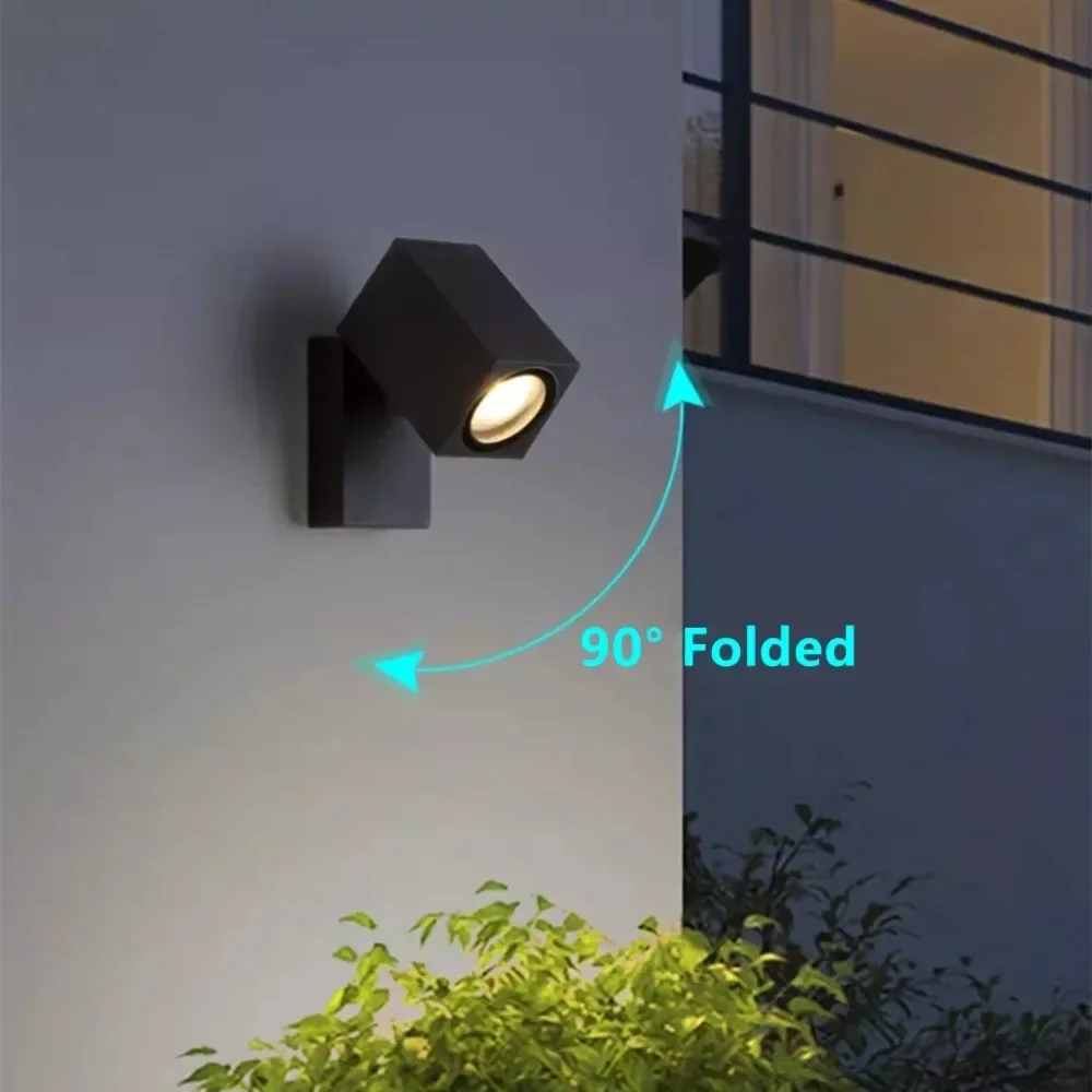 

LED Outdoor Square Waterproof Wall Lamp Corridor Simple Creative Exterior Wall Courtyard Balcony Modern Staircase Wall Lamp