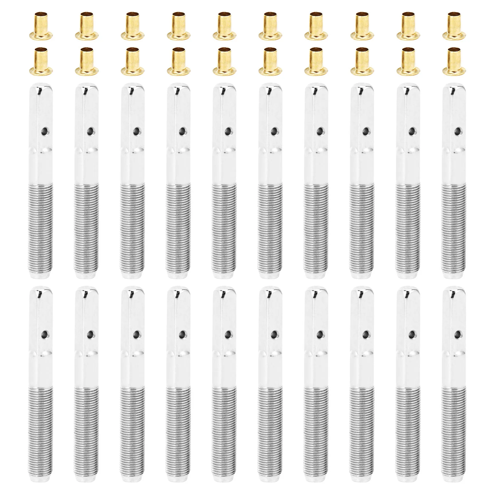 20 Pcs Lyre Harp Tuning Pin Nails with 20 Pcs Rivets Set for Lyre Harp Small Harp Musical Stringed Instrument
20 Pcs Lyre Harp Tuning Pin Nails with 20 Pcs Rivets Set for Lyre Harp Small Harp Musical Stringed Instrument