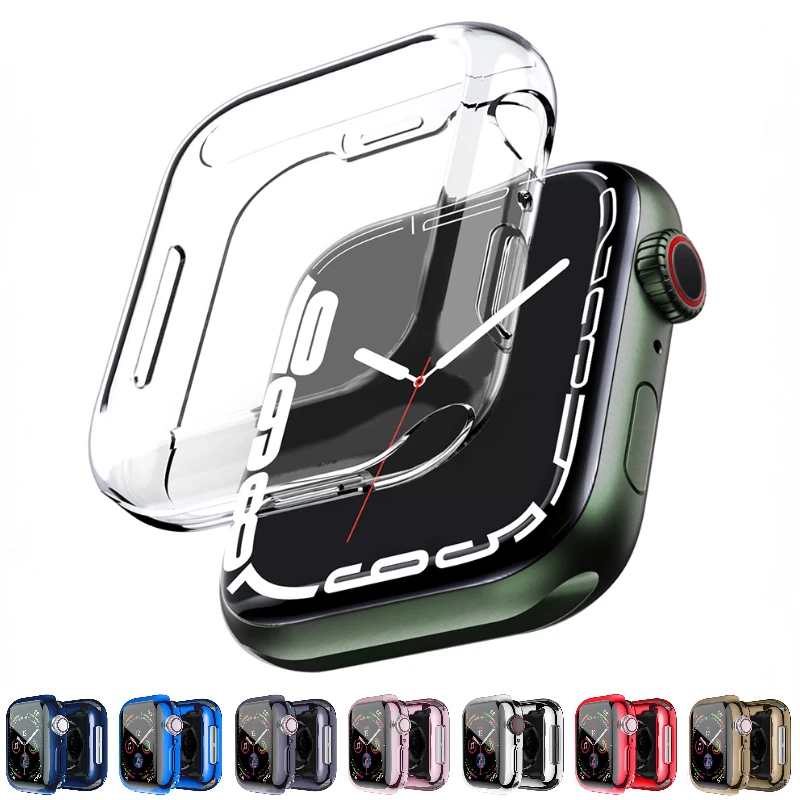 TPU Case For Apple Watch Case 8 7 6 5 45mm 41mm 44mm 42mm All-round Anti-drop Protection Glass For iWatch 4 SE 3 40mm 38mm Shell 
TPU Case For Apple Watch Case 8 7 6 5 45mm 41mm 44mm 42mm All-round Anti-drop Protection Glass For iWatch 4 SE 3 40mm 38mm Shell