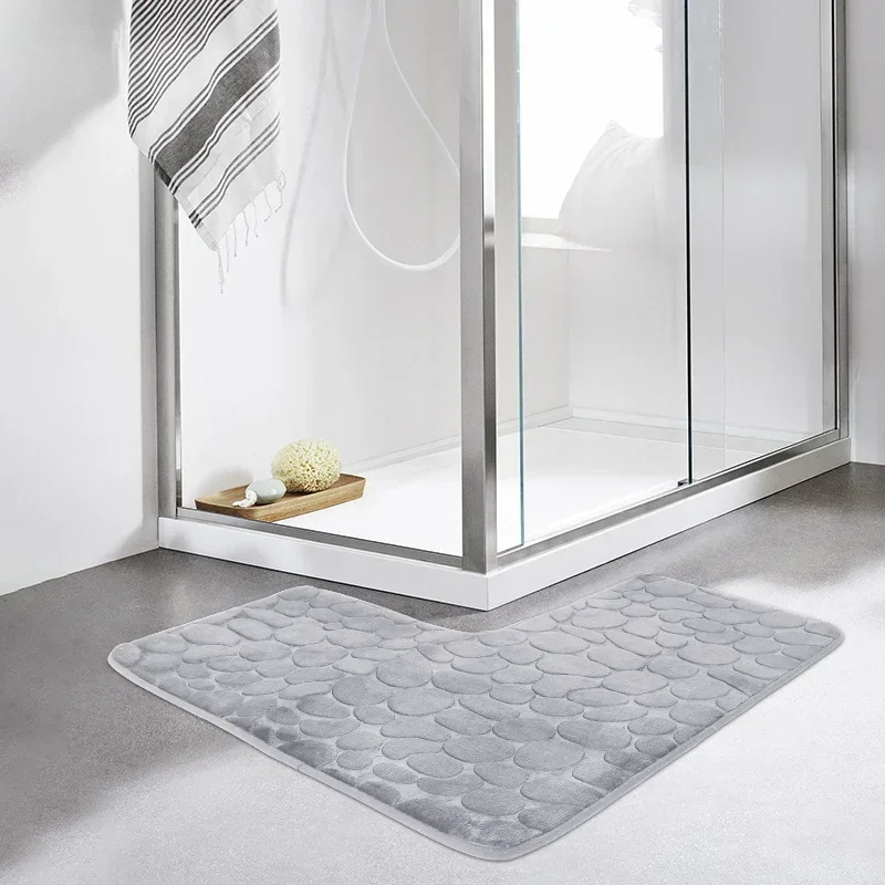 New Cobblestone Non-slip Bathroom Mat L-shaped Corner Toilet Mat Machine Washable Soft Absorbent WC Floor Mat Bath Shower Mats New Cobblestone Non-slip Bathroom Mat L-shaped Corner Toilet Mat Machine Washable Soft Absorbent WC Floor Mat Bath Shower Mats
