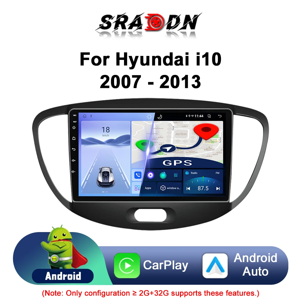 

For Hyundai Grand i10 2007 - 2013 Android Car Radio Multimedia Player Navigation GPS CarPlay Touch Screen Auto Stereo Autoradio