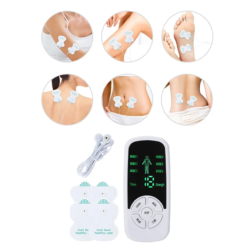 

EMS Electric Therapy Stimulator Body Muscle Massage 6 Modes Tens Unit Machine Pulse Abdominal Meridian Physiotherapy Massager