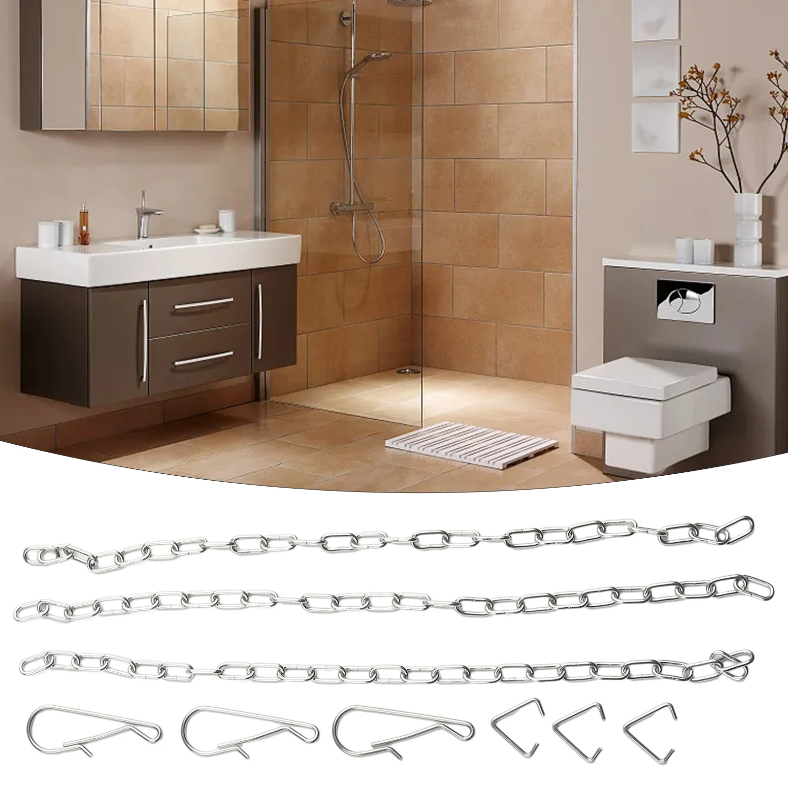 Accessories Chain 25*1.5cm 3 Pcs 3 X Handle Chain Lift Chain Parts Stainless Steel Toilet Toilet Flapper Practical
Accessories Chain 25*1.5cm 3 Pcs 3 X Handle Chain Lift Chain Parts Stainless Steel Toilet Toilet Flapper Practical