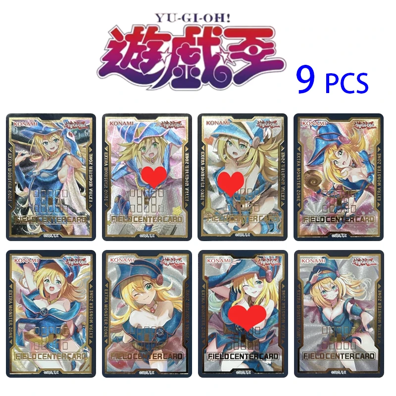 Diy 9pcs/set Yu-Gi-Oh! Homemade Board game card collection card Black Magician Girl Anime characters Kids toys Christmas gift
Diy 9pcs/set Yu-Gi-Oh! Homemade Board game card collection card Black Magician Girl Anime characters Kids toys Christmas gift
