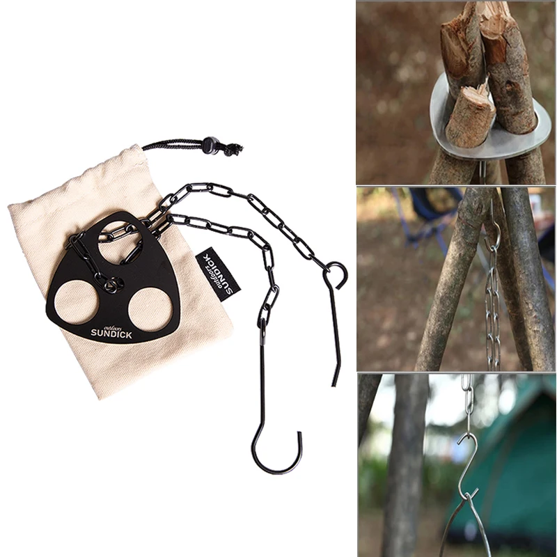 Outdoor Camping Triangular Hanging Pot Bracket Portable Tripod Ring Stainless Barbecue Rack Picnic Adjustable Hanging Pot Tripod
Outdoor Camping Triangular Hanging Pot Bracket Portable Tripod Ring Stainless Barbecue Rack Picnic Adjustable Hanging Pot Tripod