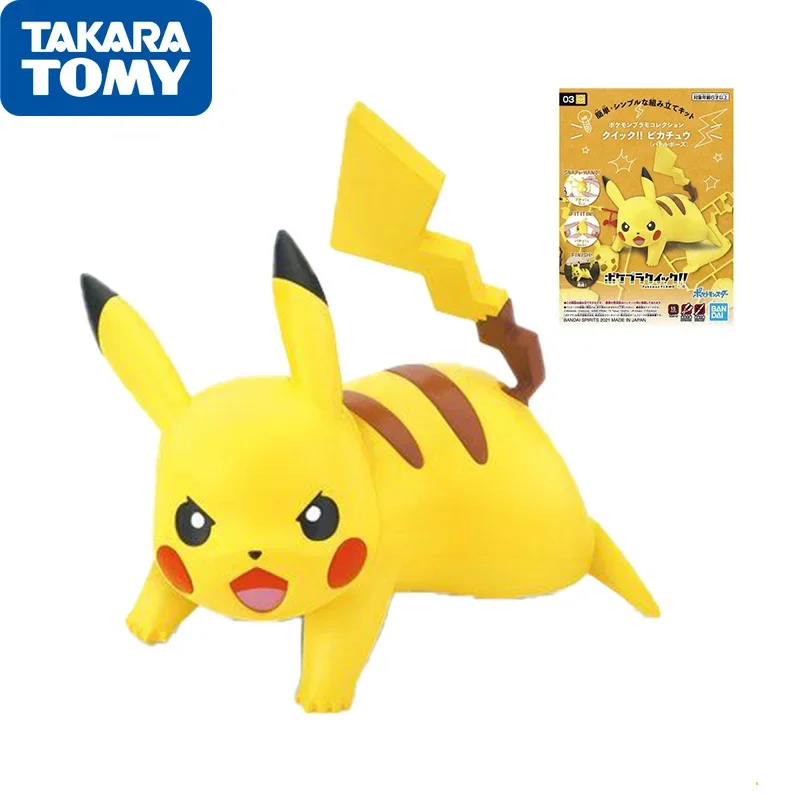 

TAKARA TOMY POKEMON Pikachu Standing Elf Assemble Model anime cartoon model Children's birthday gift Collectible Model baby toys