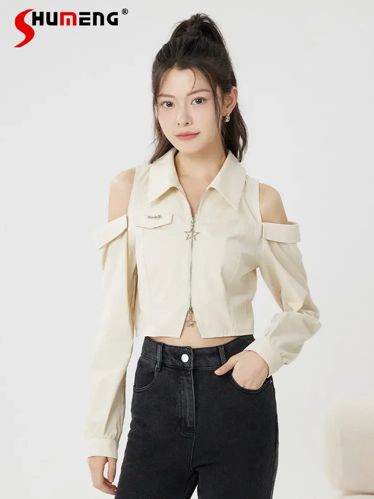 Shirt for Women 2023 Spring New off-the-Shoulder Inspirational Design Stylish Minority All-Match Slim Fit Hot Girl Top Fashion
Shirt for Women 2023 Spring New off-the-Shoulder Inspirational Design Stylish Minority All-Match Slim Fit Hot Girl Top Fashion