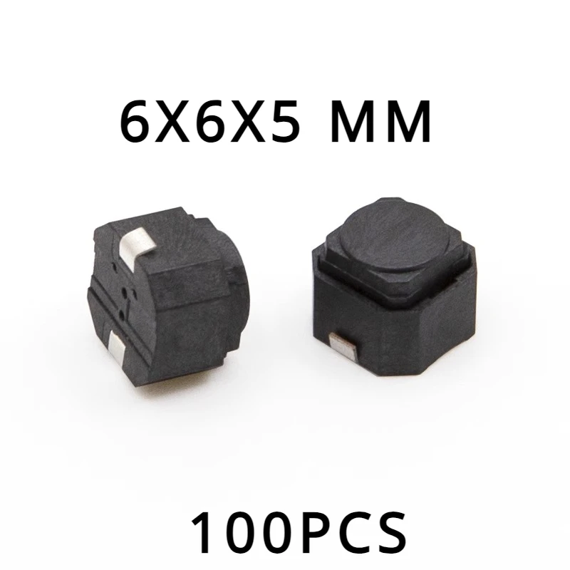 

100PCS Tact Switch 6*6*5MM Mute Switch Silicone Keypad Push Button Switch 6X6X5 MM 2Pins Silent Switches