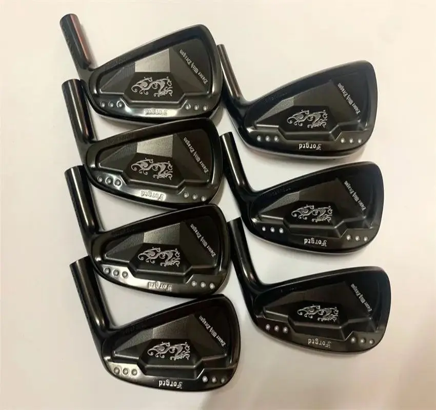 

Brand New Iron Set Black DANCE WITH DRAGON Forged Irons Golf Clubs 3-9P Steel Shaft with Head Cover。