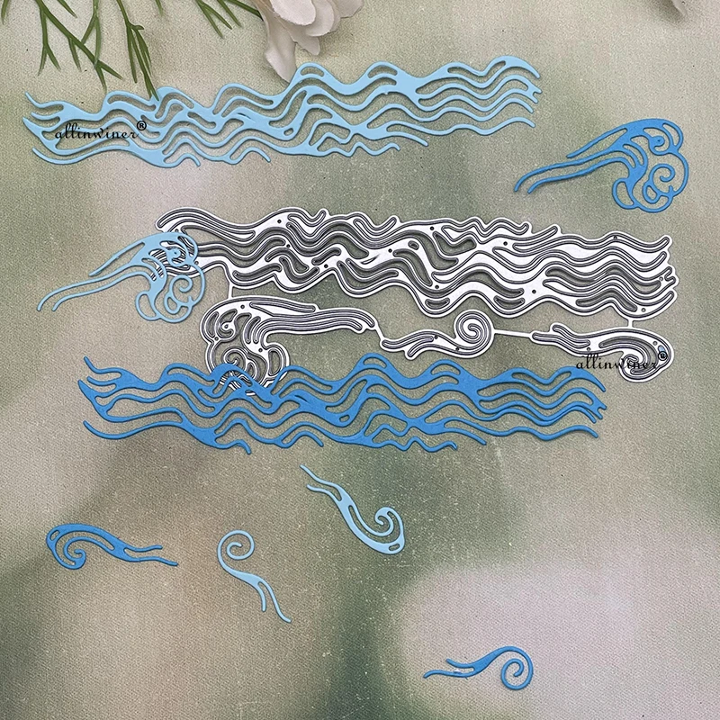 New 4Pcs Water wave strip Metal Cutting Dies for DIY Scrapbooking Album Paper Cards Decorative Crafts Embossing Die Cuts
New 4Pcs Water wave strip Metal Cutting Dies for DIY Scrapbooking Album Paper Cards Decorative Crafts Embossing Die Cuts