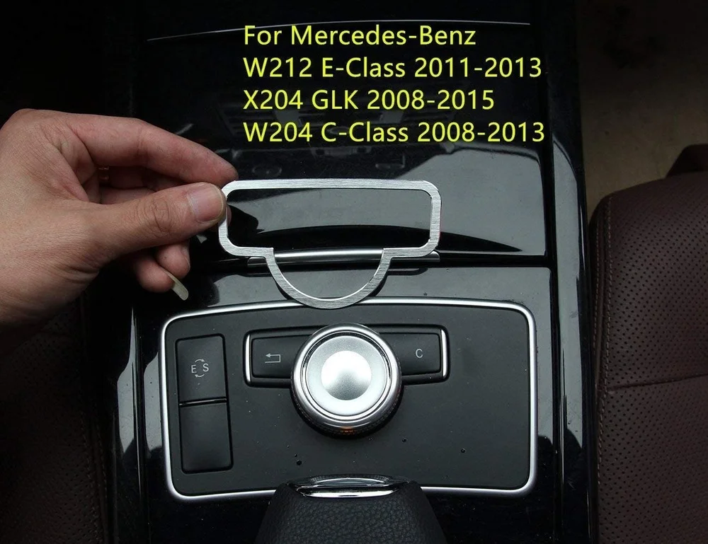 

Декоративная панель из алюминиевого сплава, центральная консоль, мультимедийный переключатель, накладная крышка для Mercedes Benz E Class GLK W204 C Class