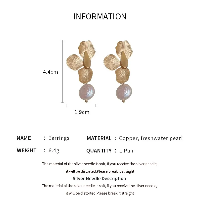 Elegant Natural Freshwater Pearls Earrings for Women Vintage Golden Petals Flower Drop Earring Jewelry For Party Wedding 1 Mallzona S5388049441874619bc83256905d8cc9aD Elegant Natural Freshwater Pearls Earrings for Women Vintage Golden Petals Flower Drop Earring Jewelry For Party Wedding Mallzona