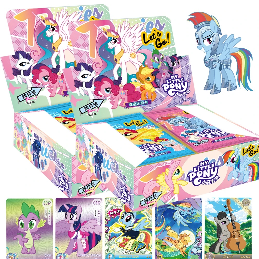 

Коллекция My Little Pony, усилитель карт, коробка, милая вечная игра дружбы, игральные карты, настольные игрушки для семьи, подарок для детей