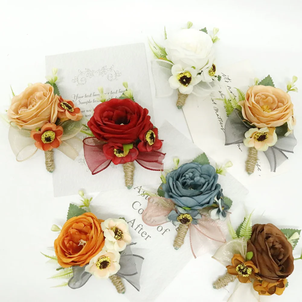 Elegant Silk Rose Boutonniere for Wedding for Guests Set Pins Colorful Flowers Groom Bridesmaid corsage para damas de honor
Elegant Silk Rose Boutonniere for Wedding for Guests Set Pins Colorful Flowers Groom Bridesmaid corsage para damas de honor