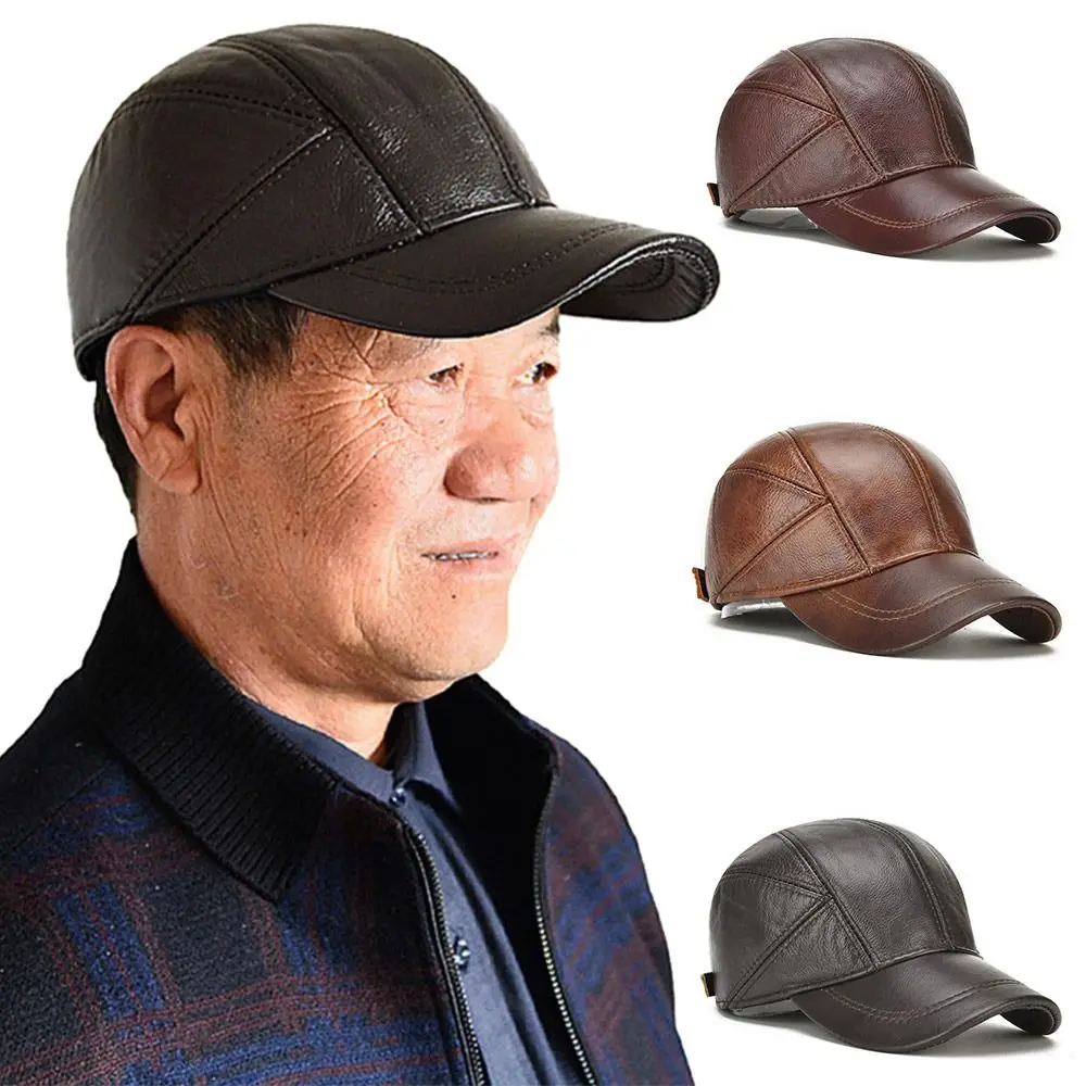 Men Casual Genuine Leather Earflap Cap Men Ear Protection Caps Winter Cow Leather Baseball Hats
Men Casual Genuine Leather Earflap Cap Men Ear Protection Caps Winter Cow Leather Baseball Hats