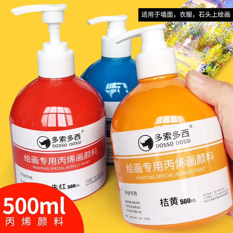 Acrylic Paint 500Ml Large Bottle Sun-Resistant No Fade Wall Paint Hand Painted Shoes Clothes Graffiti Colon 
Acrylic Paint 500Ml Large Bottle Sun-Resistant No Fade Wall Paint Hand Painted Shoes Clothes Graffiti Colon