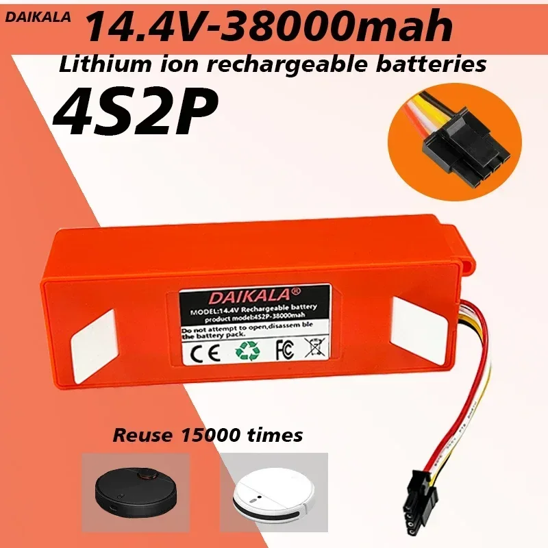 New For Mijia Robot Vacuum Cleaner Battery 14.4V38000mah Stone Robot S50 S51 S55 4S2P Power Lithium Battery
New For Mijia Robot Vacuum Cleaner Battery 14.4V38000mah Stone Robot S50 S51 S55 4S2P Power Lithium Battery