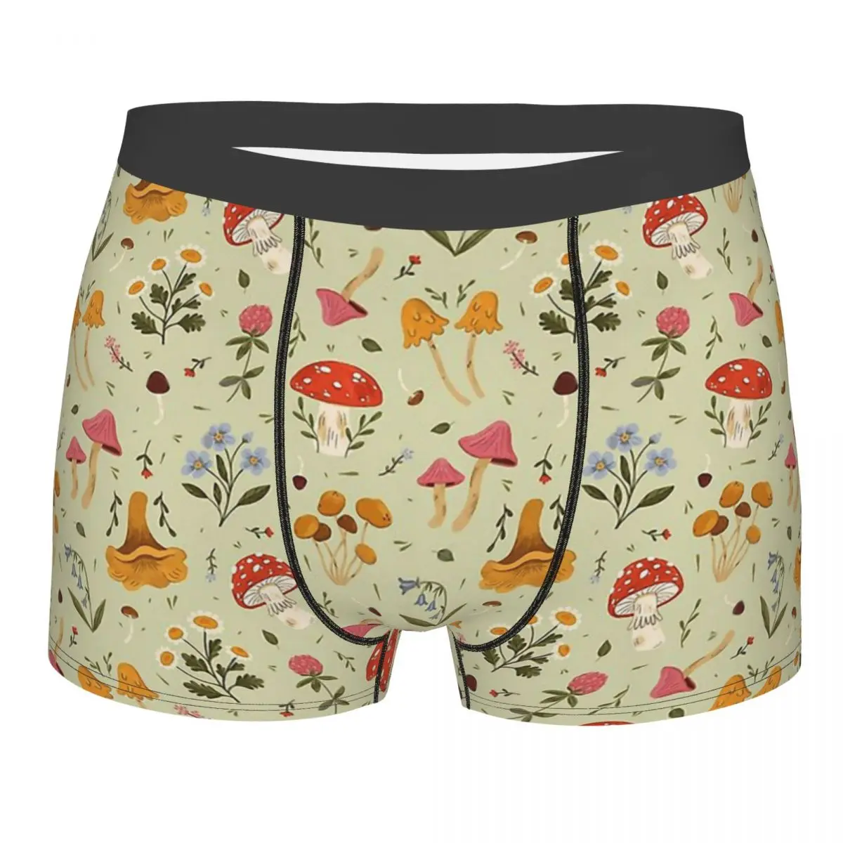 

Wildflowers Mushroom Mushrooms Forest Underpants Homme Panties Male Underwear Ventilate Shorts Boxer Briefs