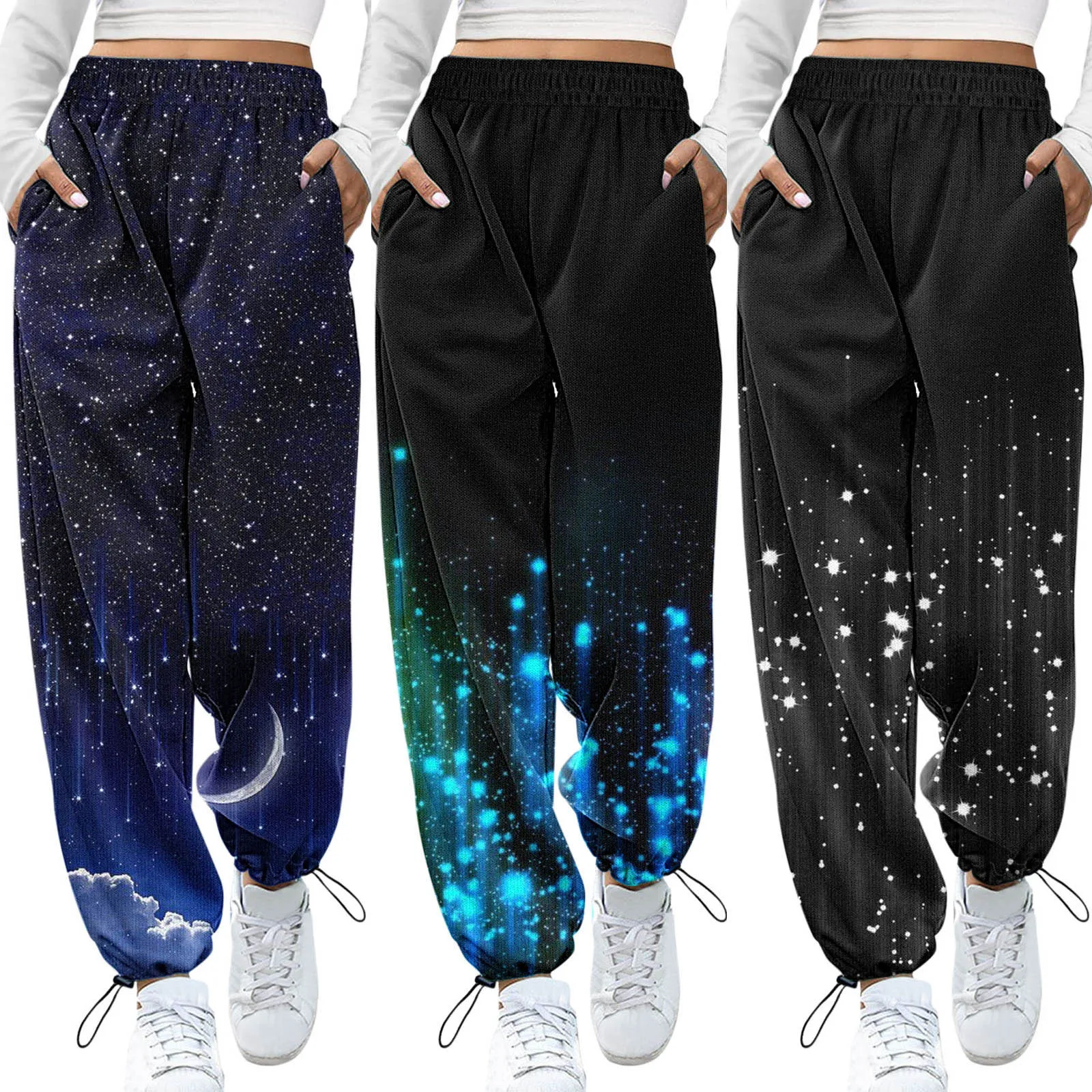 

Women Casual Baggy Sweatpants High Waisted Joggers Pants Athletic Trousers With Pockets Drawstring Track Pants Legging Sweatpant