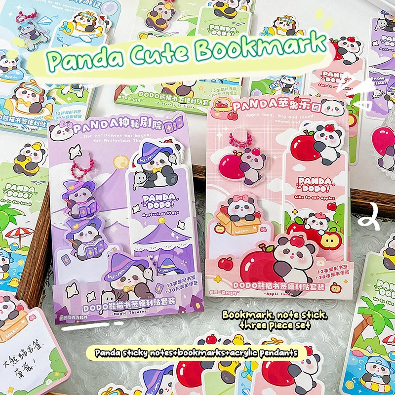 3Pcs Fashion Cartoon Panda Sticky Notes Bookmark Keychain Set Cute Exquisite School Office Supplies Gift Student Stationery
3Pcs Fashion Cartoon Panda Sticky Notes Bookmark Keychain Set Cute Exquisite School Office Supplies Gift Student Stationery