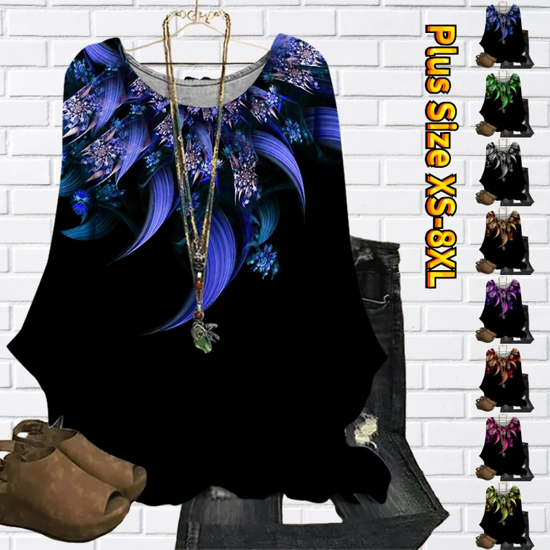 2023 Autumn Winter Round Neck Vintage Print Slim Pullover Loose Tops T-shirt Women's Everyday Street Retro Elegant Long Sleeve
2023 Autumn Winter Round Neck Vintage Print Slim Pullover Loose Tops T-shirt Women's Everyday Street Retro Elegant Long Sleeve