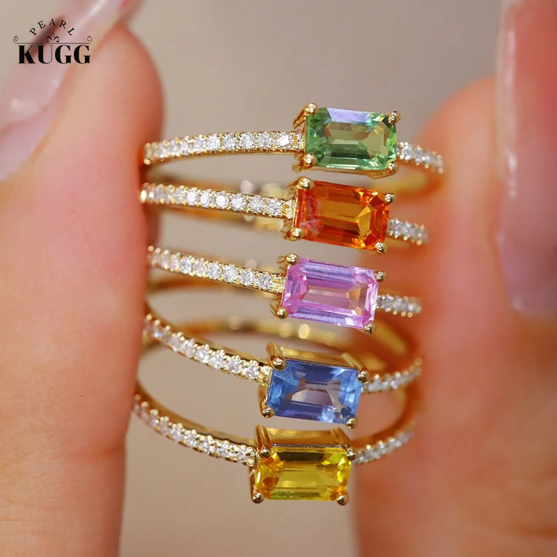 KUGG 18K Rose Gold Rings Real Natural Aquamarine Shiny Square Shape INS Style Luxury Diamond Ring for Women Party Jewelry
KUGG 18K Rose Gold Rings Real Natural Aquamarine Shiny Square Shape INS Style Luxury Diamond Ring for Women Party Jewelry