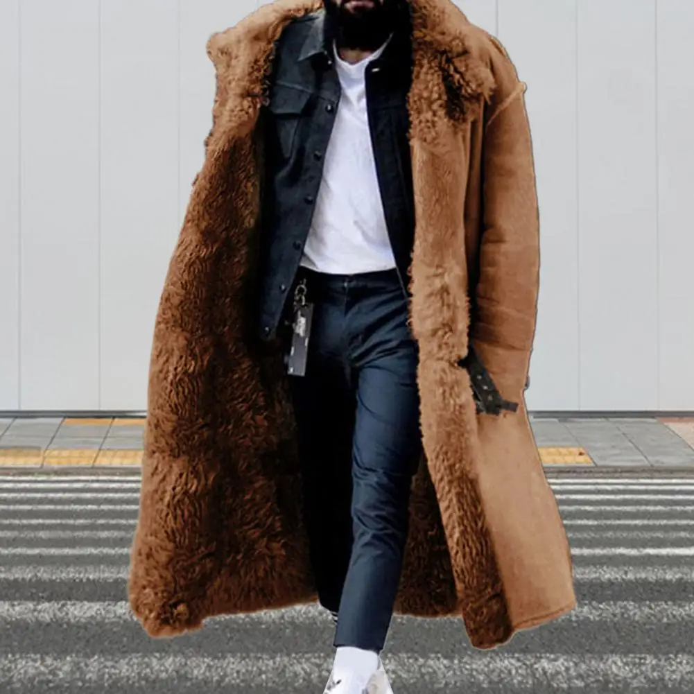 Men Warm Plush Coat Premium Men's Winter Coat Thick Plush Cold Resistant Single-breasted Lapel Stylish Outdoor Warmth for Mid
Men Warm Plush Coat Premium Men's Winter Coat Thick Plush Cold Resistant Single-breasted Lapel Stylish Outdoor Warmth for Mid