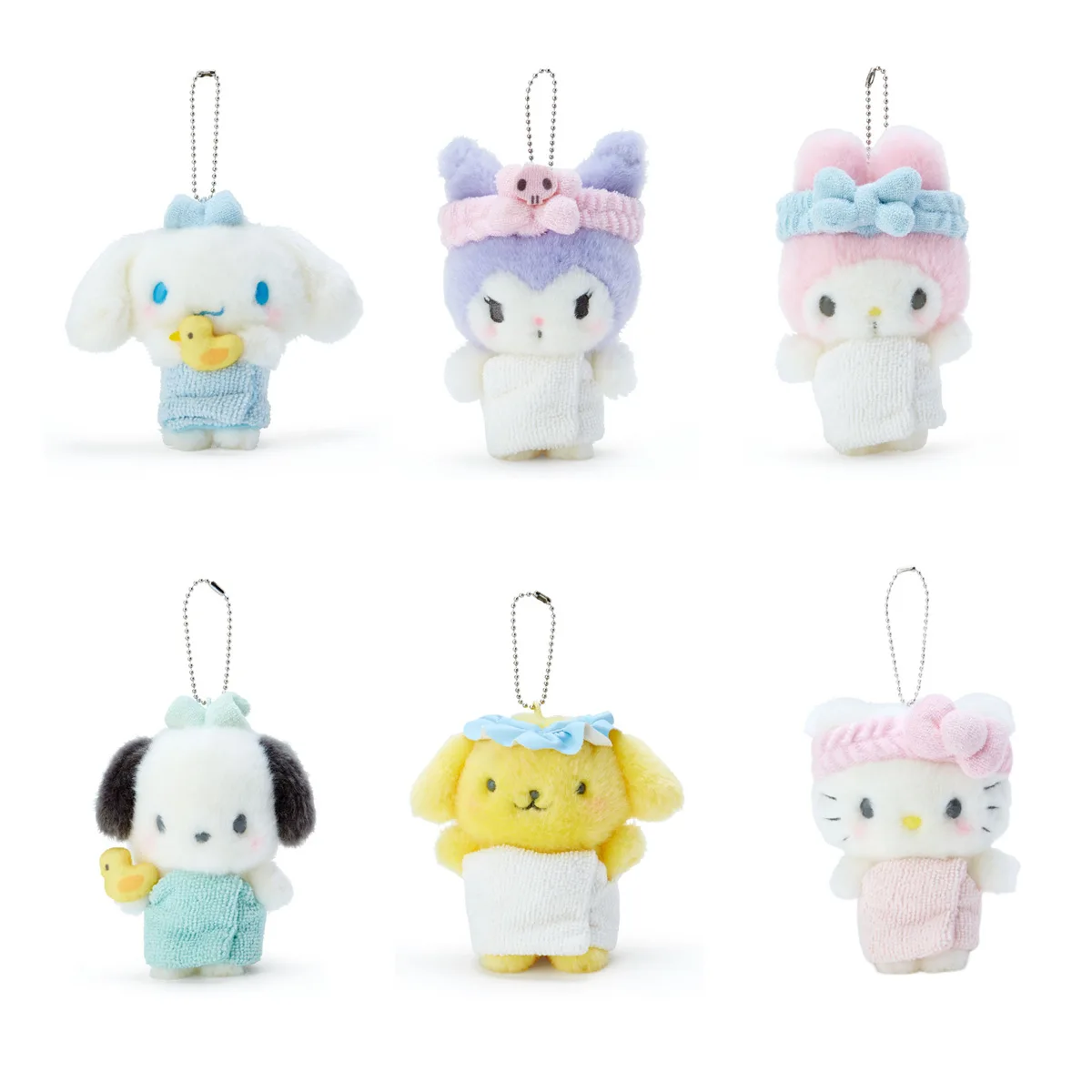 

Sanrio Hello Kitty Bathtowel Series My Melody Pochacco Kuromi Cinnamoroll Plush Doll Bag Pendant Manufacturer Direct Sales
