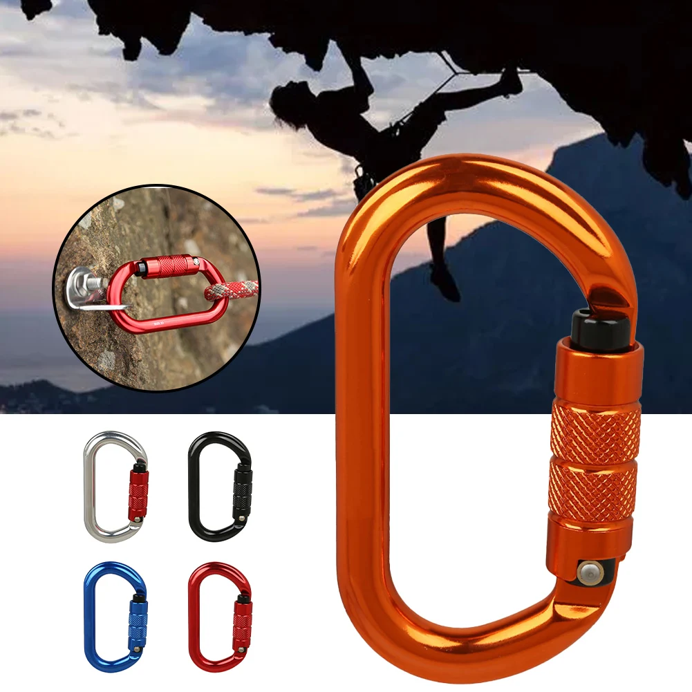 25KN Climbing Carabiner Auto Lock Carabiner O-Shape Rappelling Locking Clip Safety Master Screw Lock Buckle Climbing Accessories
25KN Climbing Carabiner Auto Lock Carabiner O-Shape Rappelling Locking Clip Safety Master Screw Lock Buckle Climbing Accessories