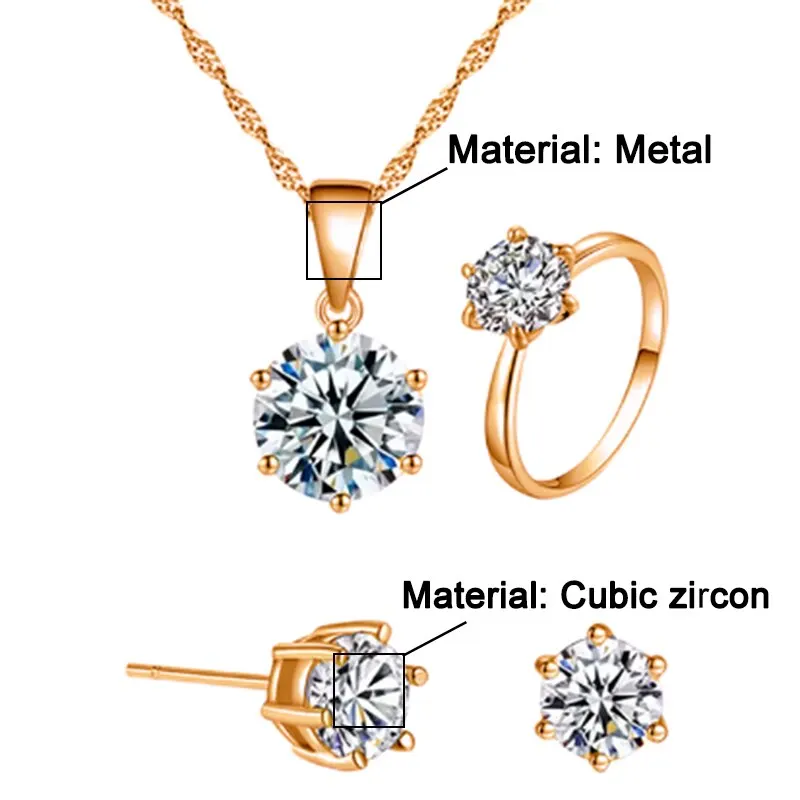4PCS Set Gold-Color Simple Jewelry Set Of Ring Earrings And Pendant Necklace For Women Elegance Exquisite Jewelry Set 20 Mallzona S5398f8a04b9f4c4fb9605c6b7acebeb3Y 4PCS Set Gold-Color Simple Jewelry Set Of Ring Earrings And Pendant Necklace For Women Elegance Exquisite Jewelry Set Mallzona