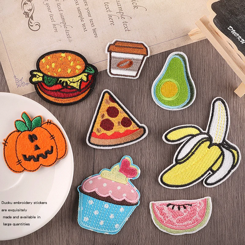 5Pcs Cartoon Clothing Embroidered Chapter Patch Stickers Fruit Cake Accessories Embroidery Cloth Sticker
5Pcs Cartoon Clothing Embroidered Chapter Patch Stickers Fruit Cake Accessories Embroidery Cloth Sticker