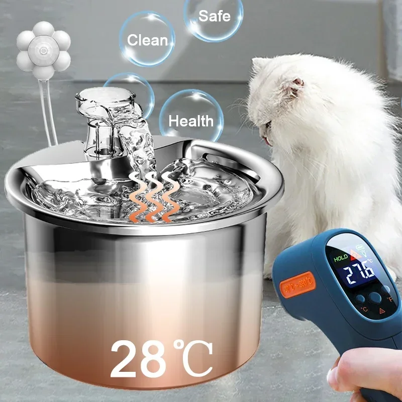 Fountain Cats Dispenser Dog Pet Autom With Cat Filters Stainless Sensor Steel Water Thermostatic 28℃ Drinker
Fountain Cats Dispenser Dog Pet Autom With Cat Filters Stainless Sensor Steel Water Thermostatic 28℃ Drinker