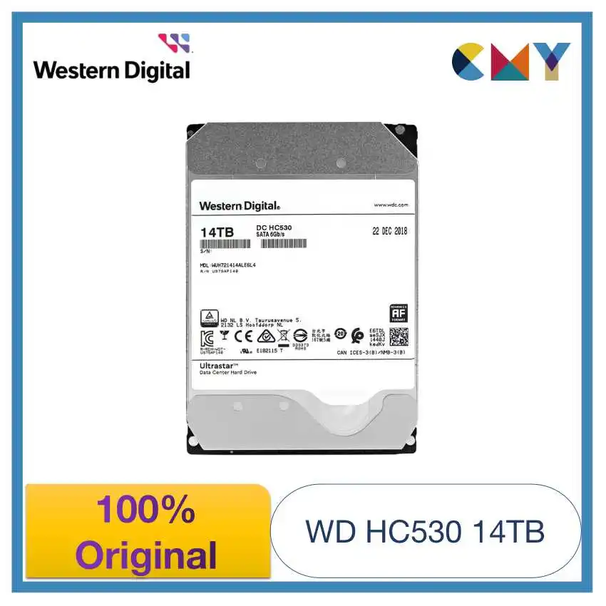 100% Original Western Digital WD 14TB 3.5 HDD Ultrastar NAS Enterprise Hard Drive SATA 7200 rpm HC530 WUH721414ALE6L4
100% Original Western Digital WD 14TB 3.5 HDD Ultrastar NAS Enterprise Hard Drive SATA 7200 rpm HC530 WUH721414ALE6L4