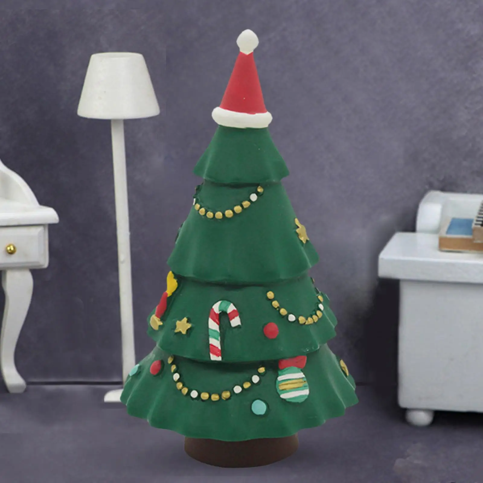 

Модель новогодней елки для кукольного домика в масштабе 1:12, ролевые игры, крошечные Зеленые украшения для сказочного сада, строительства, «сделай сам», пейзаж, железнодорожная станция