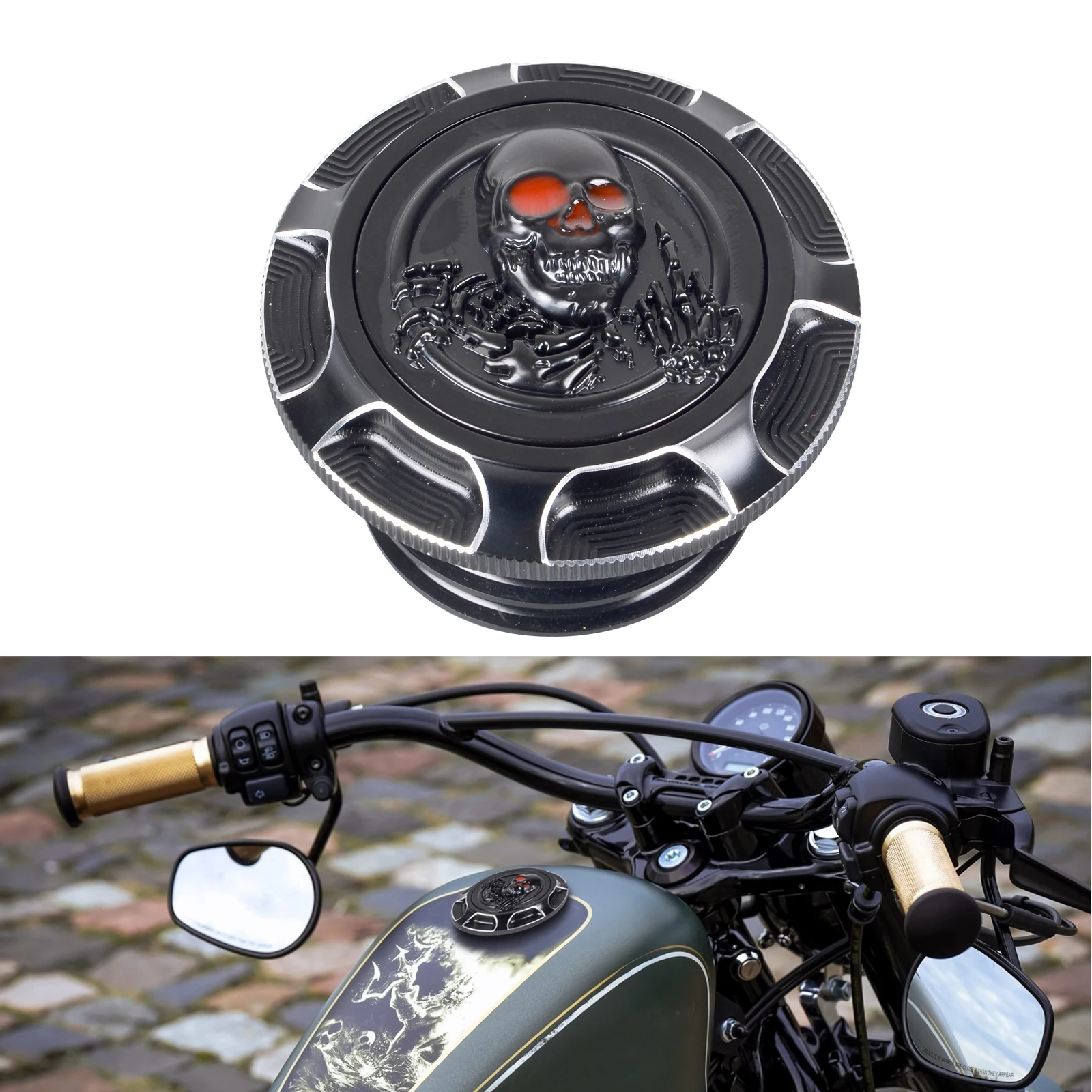 3D Motorcycle Tank Cover CNC Aluminum Fuel Gas Decorative Oil Cap for Harley Sportster XL 1200 883 X48 Dyna Touring Road King
3D Motorcycle Tank Cover CNC Aluminum Fuel Gas Decorative Oil Cap for Harley Sportster XL 1200 883 X48 Dyna Touring Road King