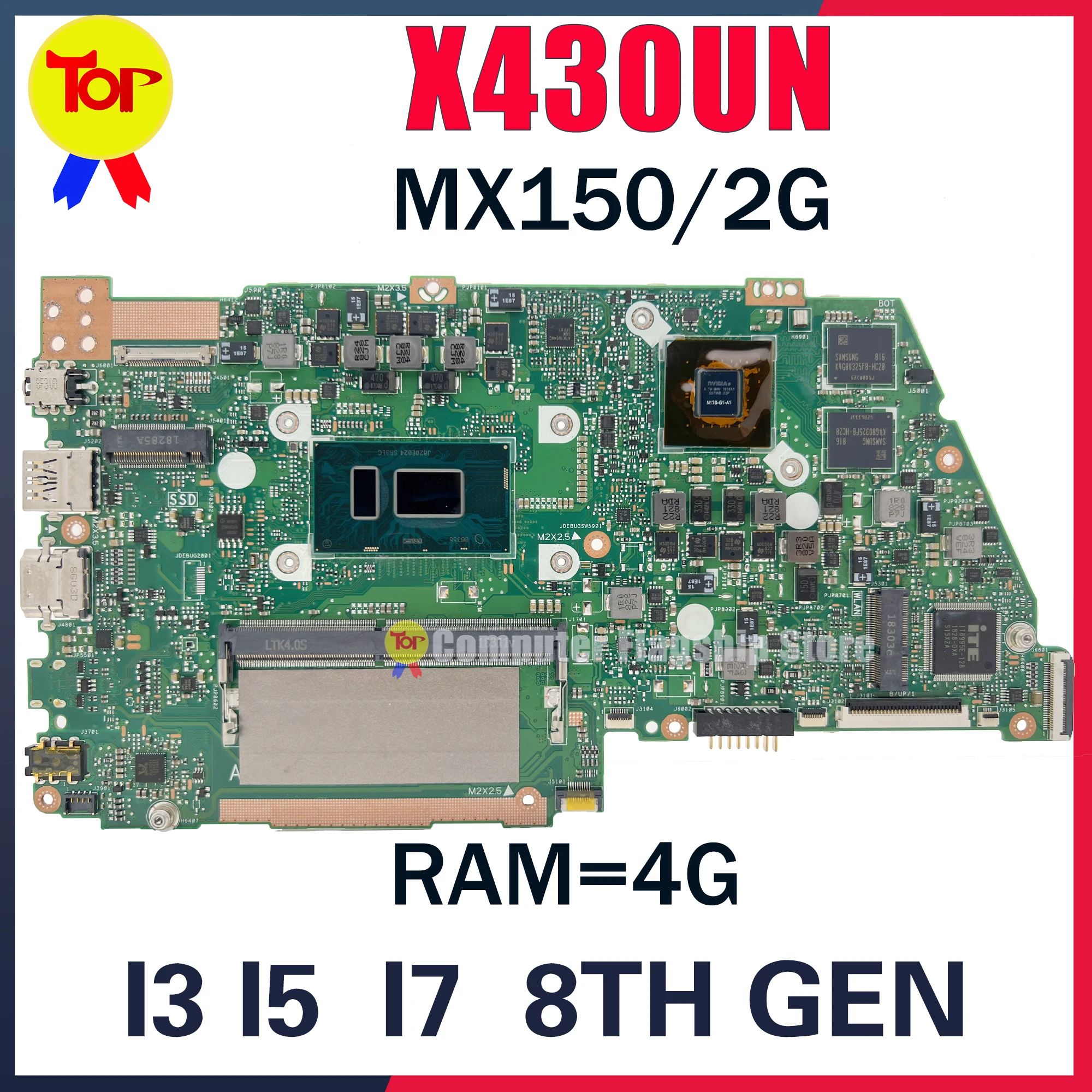 Материнская плата для ноутбука KEFU X430U, для ASUS VivoBook S14 X430UN X430UA MX150, Φ, 4 Гб, материнская плата, 100% рабочий
Материнская плата для ноутбука KEFU X430U, для ASUS VivoBook S14 X430UN X430UA MX150, Φ, 4 Гб, материнская плата, 100% рабочий