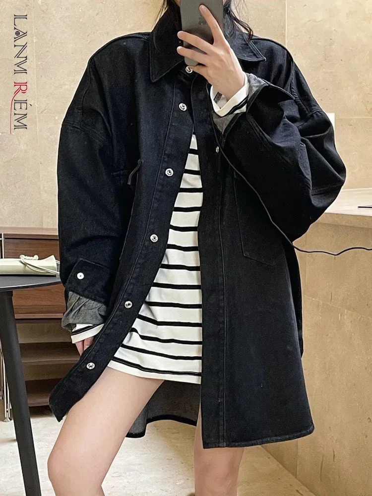 LANMREM Streetwear Denim Shirt For Women Lapel Long Sleeves Single Breasted Tops Vintage 2024 Spring New Clothing 2AA4202
LANMREM Streetwear Denim Shirt For Women Lapel Long Sleeves Single Breasted Tops Vintage 2024 Spring New Clothing 2AA4202