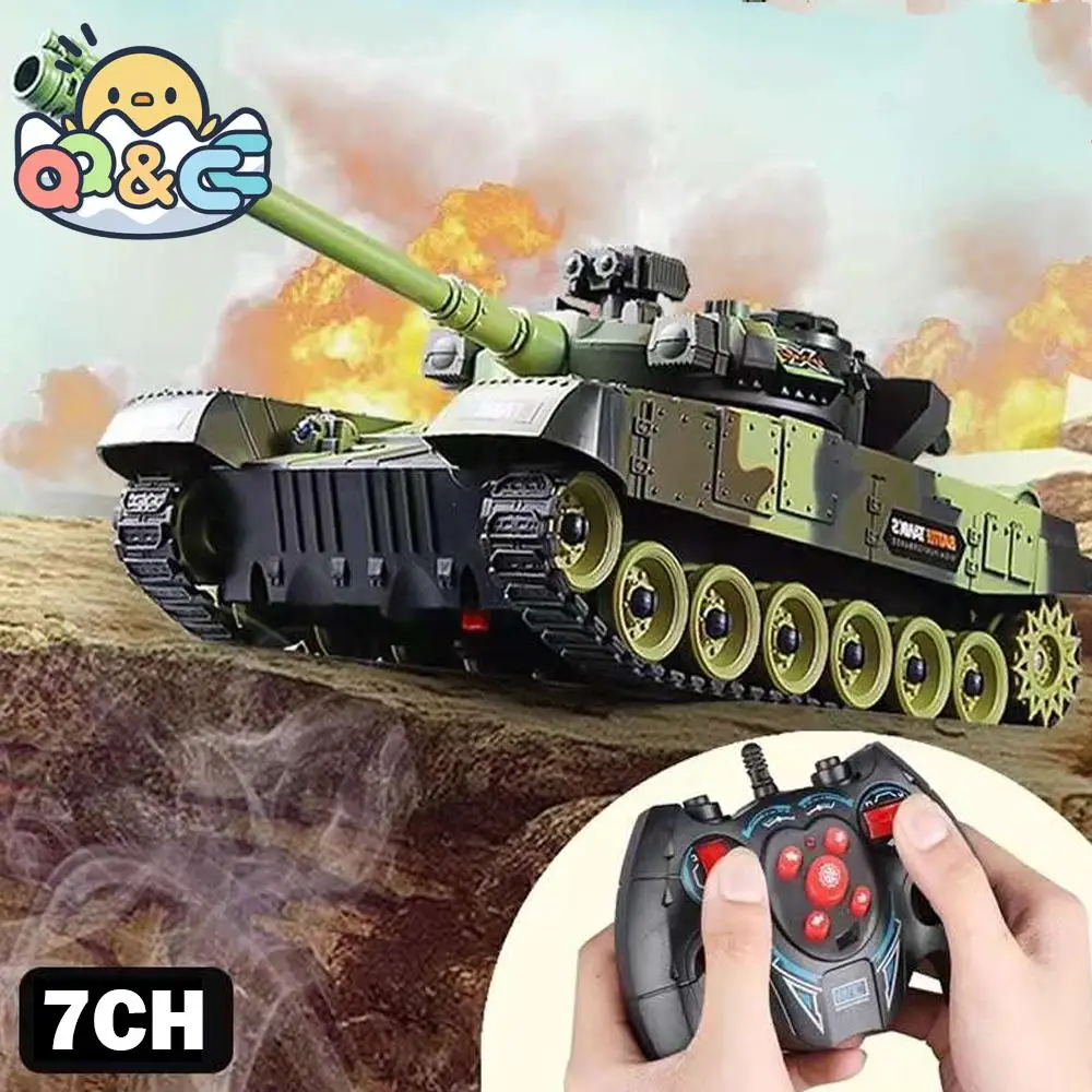 

RC Military Tank War Battle United States M1 Leopard 2 Remote Control Toy Car Tank Model Electric Toys for Boy 2.4G Children