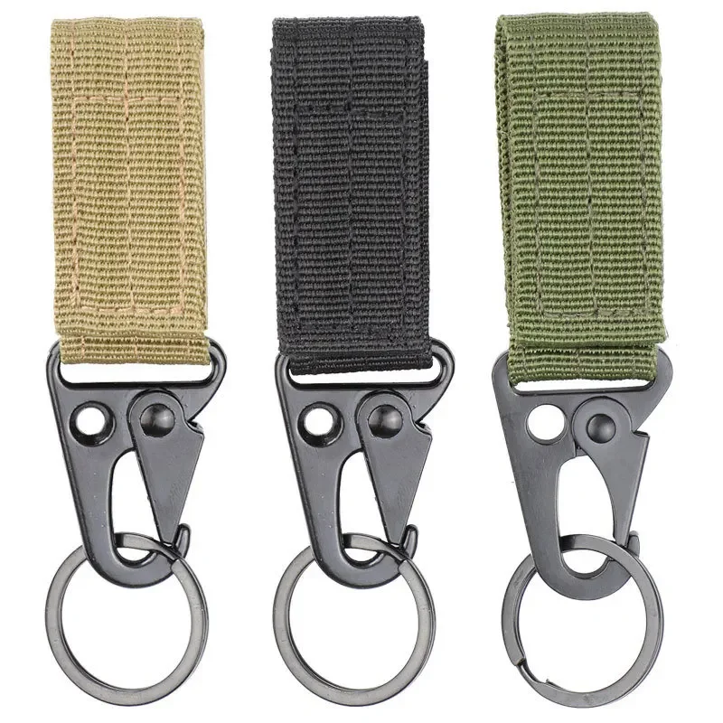 

2pcs Tactical Hanging Buckle Molle Nylon Webbing Belt Triangle Buckle Outdoor Climbing Camping Tool Accessory Carabiner Keychain