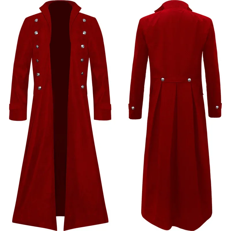 Vintage Halloween Medieval Frock Coat Steampunk Assassin Pirate Costume Adult Men Women Red Long Jacket Gothic Tailcoat
Vintage Halloween Medieval Frock Coat Steampunk Assassin Pirate Costume Adult Men Women Red Long Jacket Gothic Tailcoat