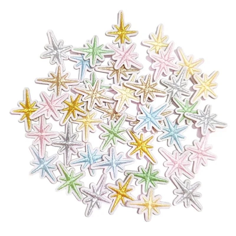 

200pcs/Lot Stick-on Small Gold Star Embroidery Patch Shirt Bag Dress Phone Case Clothing Decoration Accessory Craft Diy Applique