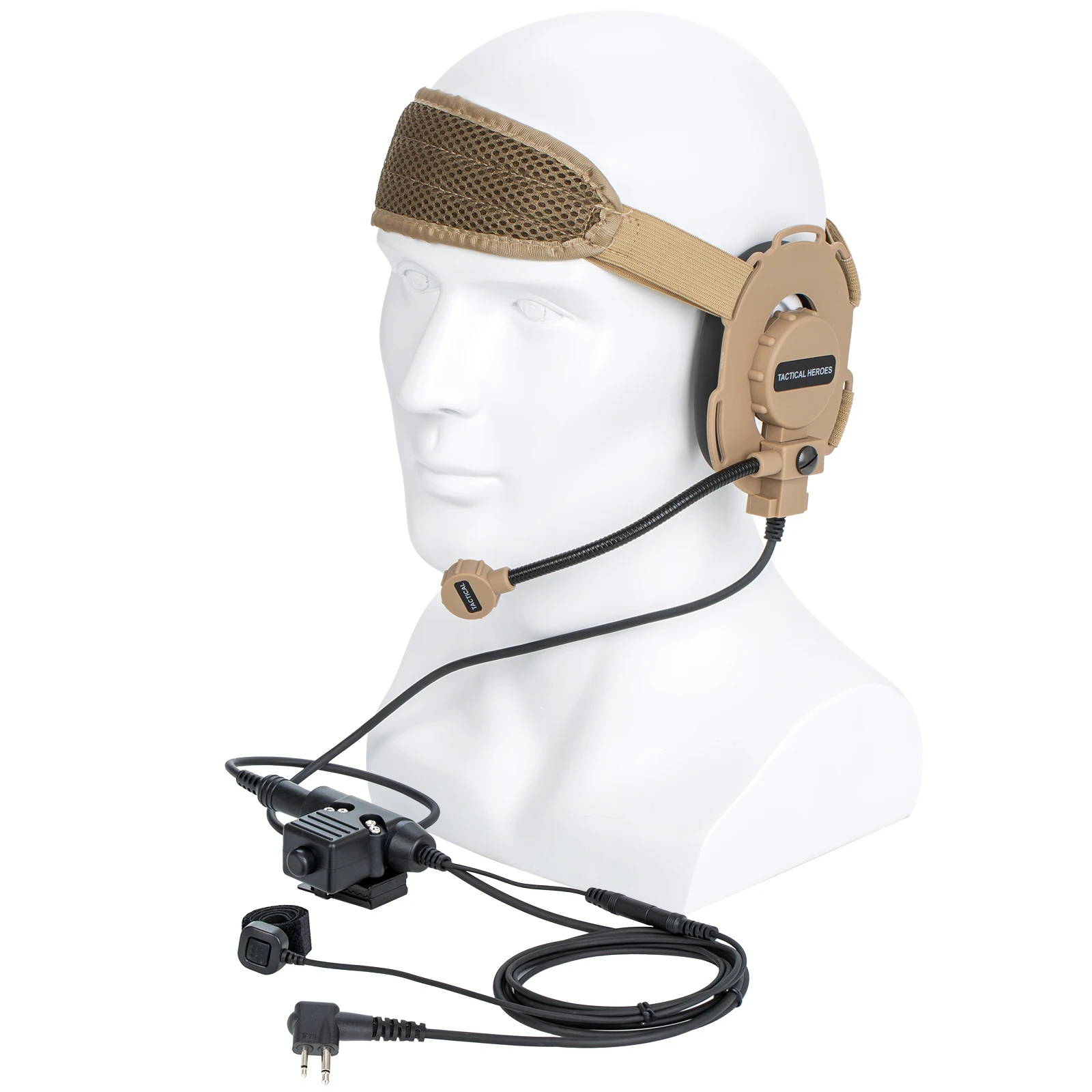 Brown HD03 Tactical Bowman Elite II Walkie Talkie Radio Headset with Finger Microphone and U94 PTT Adapter for MOTOROLA GP-88
Brown HD03 Tactical Bowman Elite II Walkie Talkie Radio Headset with Finger Microphone and U94 PTT Adapter for MOTOROLA GP-88