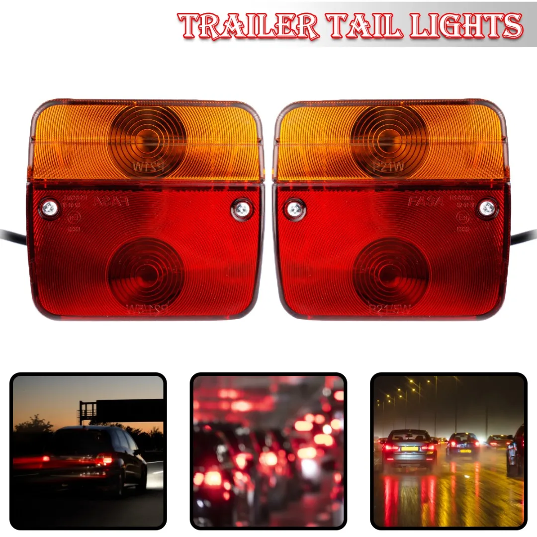 

12V Taillight Turn Signal Indicator LEDs Tail Light Car Number Plate Light Rear Reverse Brake Stop Lamp Trailer Truck Caravan