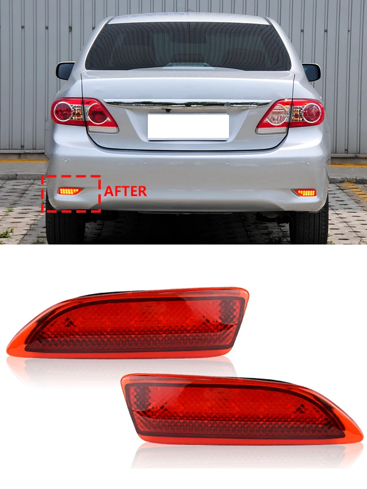 For Toyota Corolla 2011~2013 LED Rear Bumper Reflector Light Set Driving Brake Fog Signal Lamp Reflective Strips Bulb Accessorie
For Toyota Corolla 2011~2013 LED Rear Bumper Reflector Light Set Driving Brake Fog Signal Lamp Reflective Strips Bulb Accessorie