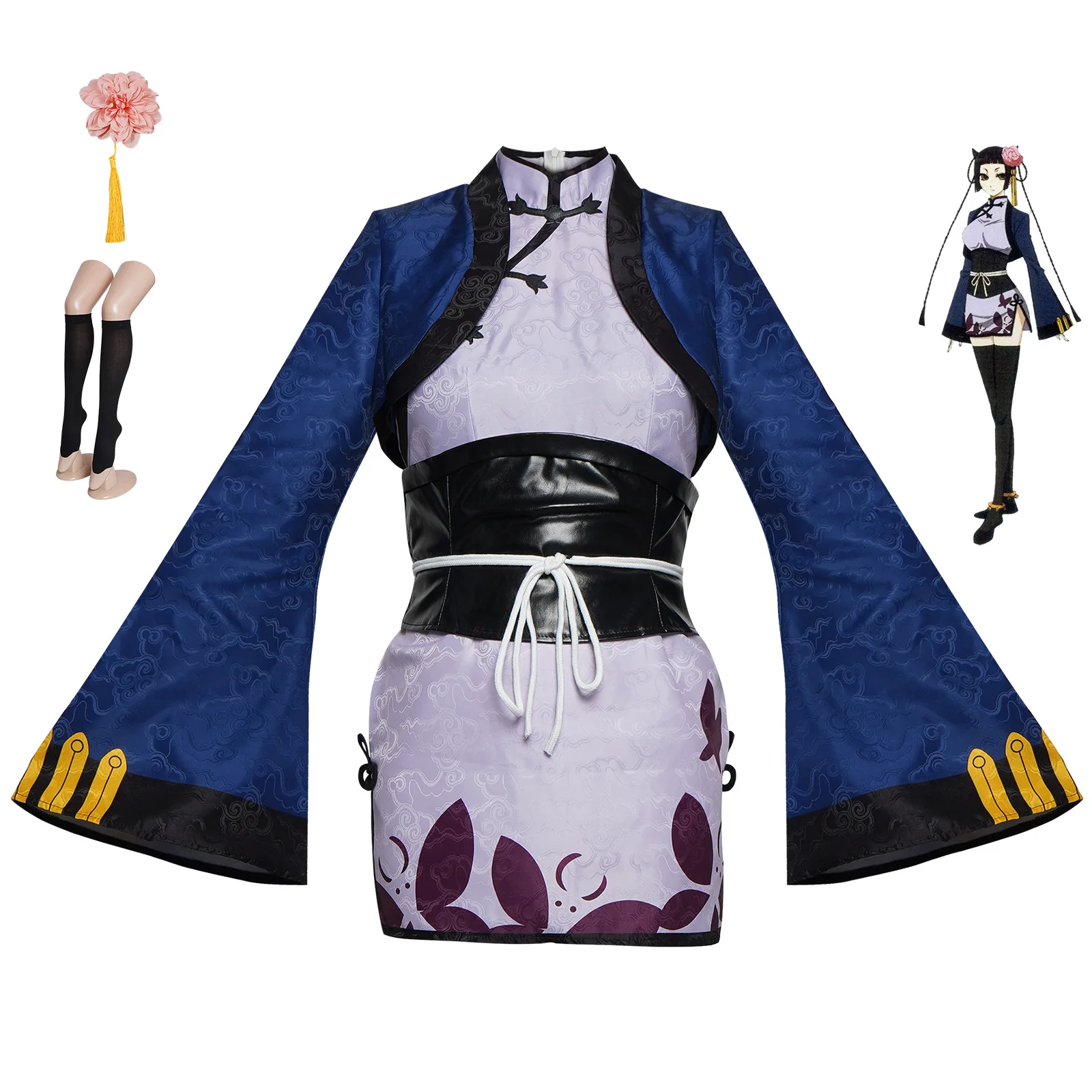 

Anime Black Butler Cosplay Ran Mao Cosplay Costume Outfit Cheongsam Dress Halloween Carnival Suit Custom Made