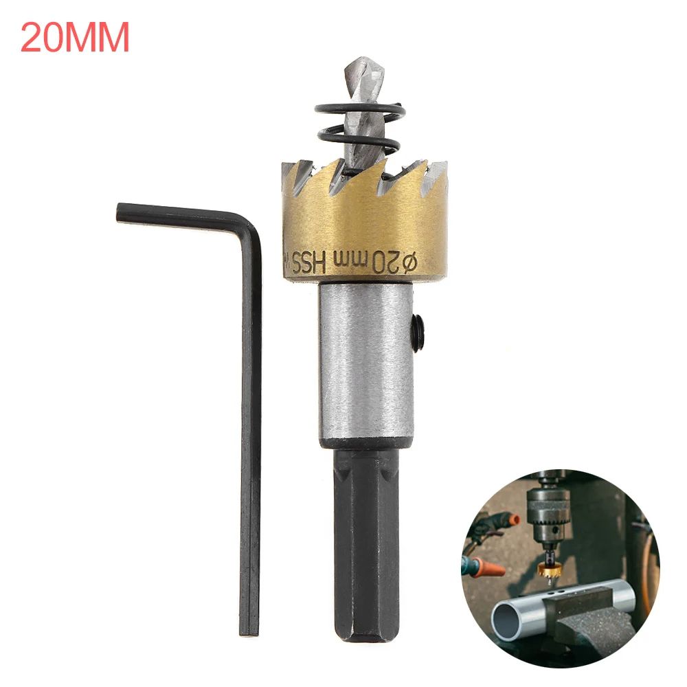 

HSS Drill Bit Drilling Hole Cut Tool with 20mm for Installing Locks Door Knobs HSS Hole Saw Hole Saw Cutter For Metal Drilling