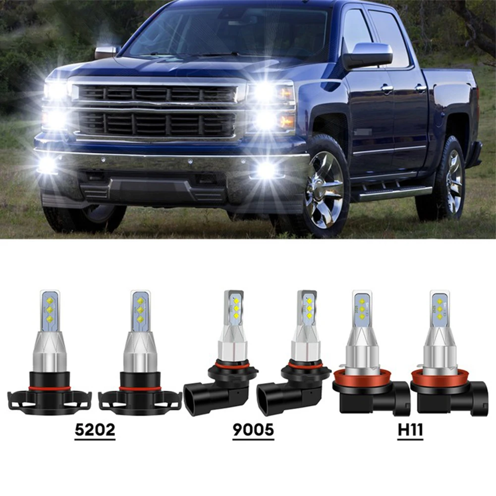 6PCS 6000K LED Headlights High&Low+Fog Lamp Kit Fit For Chevy 1500 2007-2015 Aluminum Alloy Aluminum Alloy Auto Signal Bulb
6PCS 6000K LED Headlights High&Low+Fog Lamp Kit Fit For Chevy 1500 2007-2015 Aluminum Alloy Aluminum Alloy Auto Signal Bulb