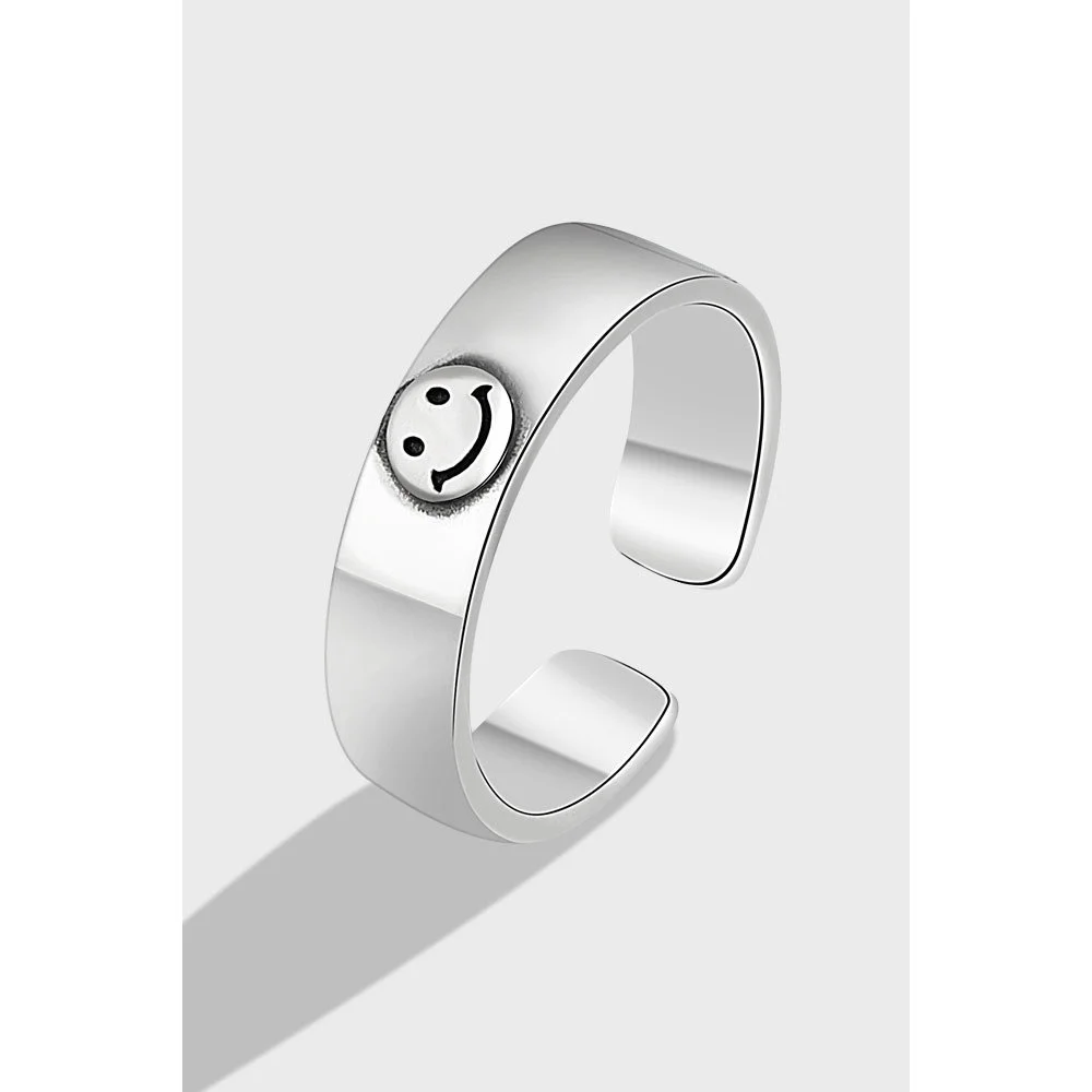 S925 Sterling Silver Fashion Jewelry Korean Edition Cute Smiling Face Ring Female Simple Index Finger Tail
S925 Sterling Silver Fashion Jewelry Korean Edition Cute Smiling Face Ring Female Simple Index Finger Tail