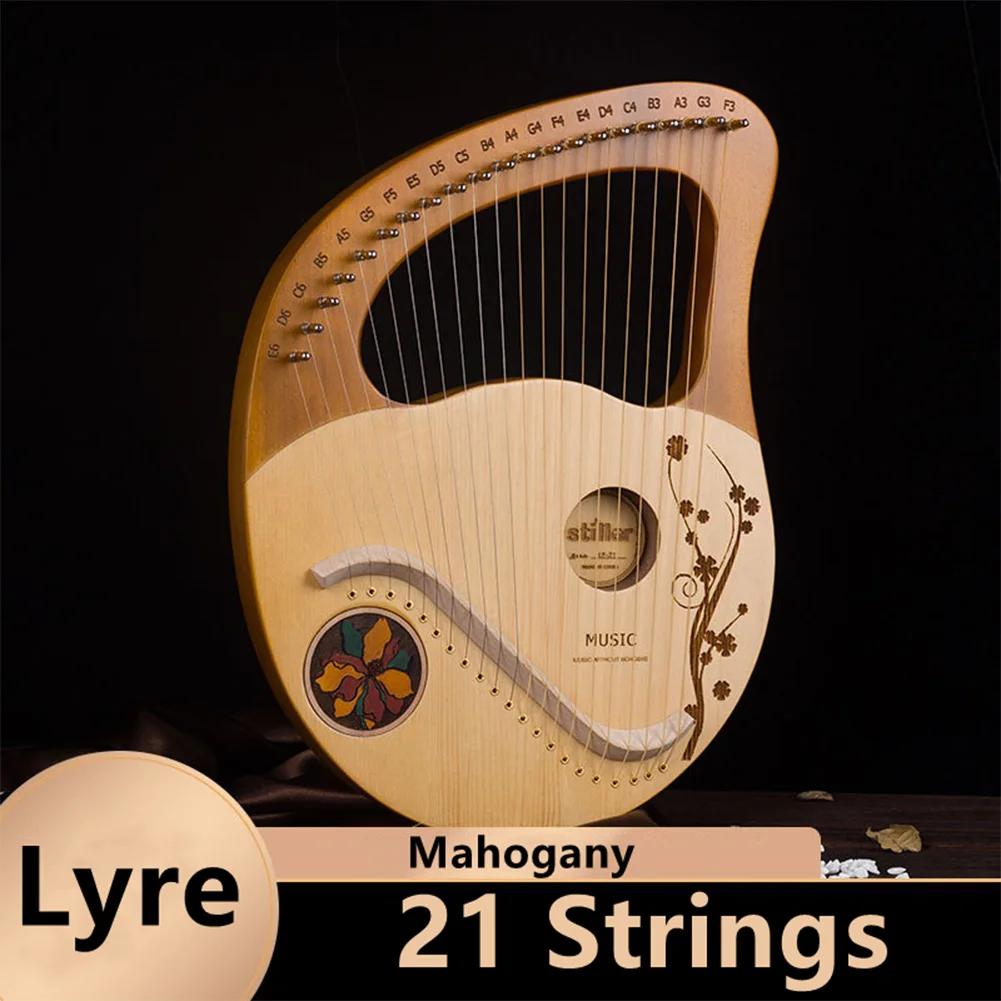 1pc 21 Strings Wooden Lyre With Tuning Wrench Mahogany Solid Wood Body Special Concave Smooth Surface Music Instruments
1pc 21 Strings Wooden Lyre With Tuning Wrench Mahogany Solid Wood Body Special Concave Smooth Surface Music Instruments