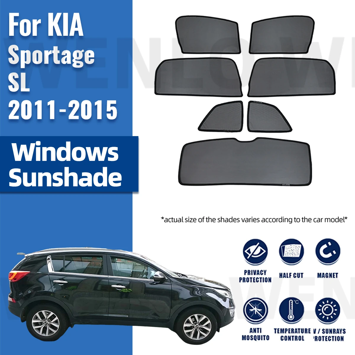 For KIA Sportage SL 2011-2015 Magnetic Car Sunshade Visor Front Windshield Curtain Rear Side Baby Window Sun Shade Shield
For KIA Sportage SL 2011-2015 Magnetic Car Sunshade Visor Front Windshield Curtain Rear Side Baby Window Sun Shade Shield